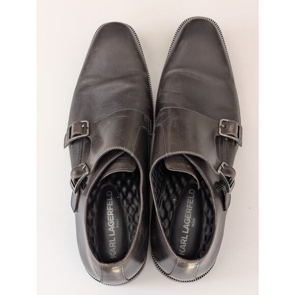 Karl Lagerfeld Paris Men\'s Double Monk Strap Leather Dress Shoes Size 13 main image 11